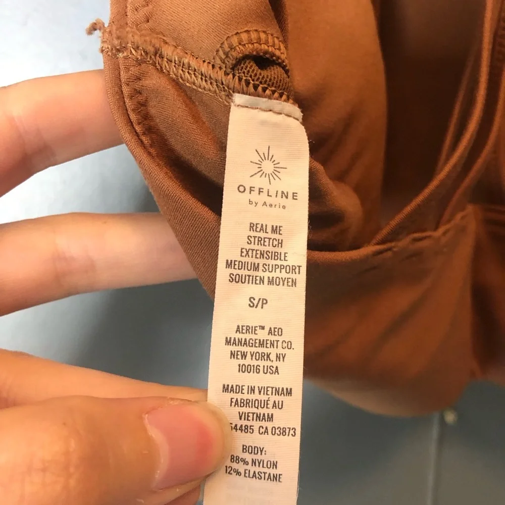 aerie Rust-Brown Seamless Crop‎ Bralette size small